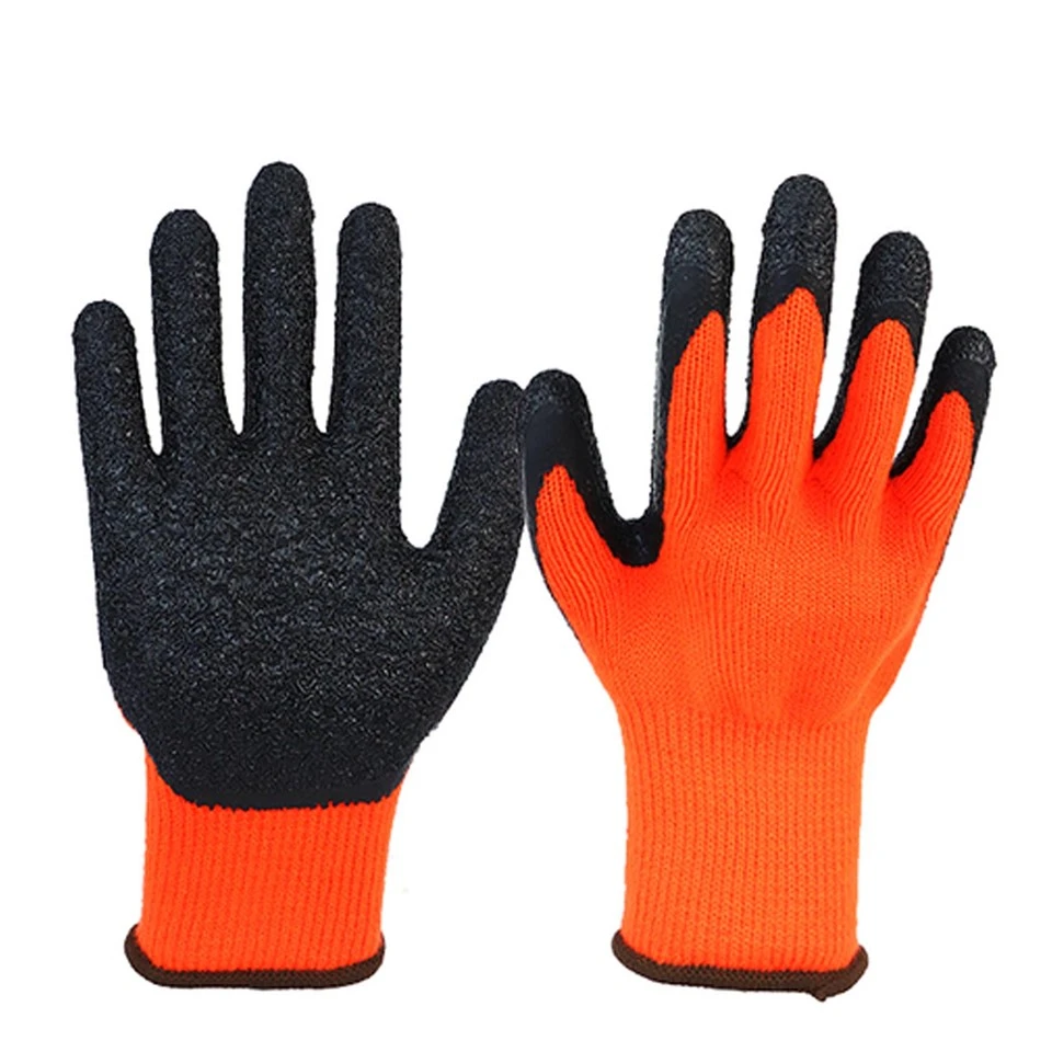 10-pin Fluorescent Orange Flitting Acrylic Black Latex Wrinkle