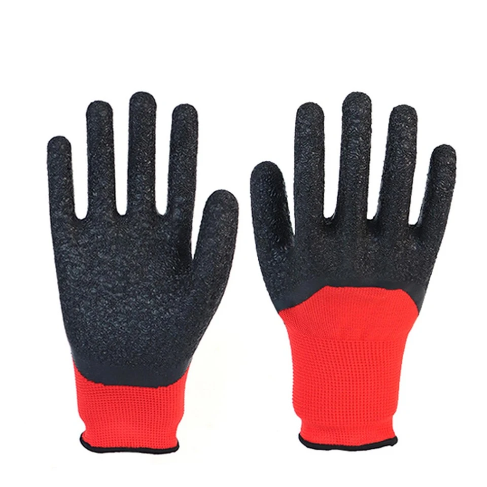 13 Needle Red Polyester Black Latex Wrinkle