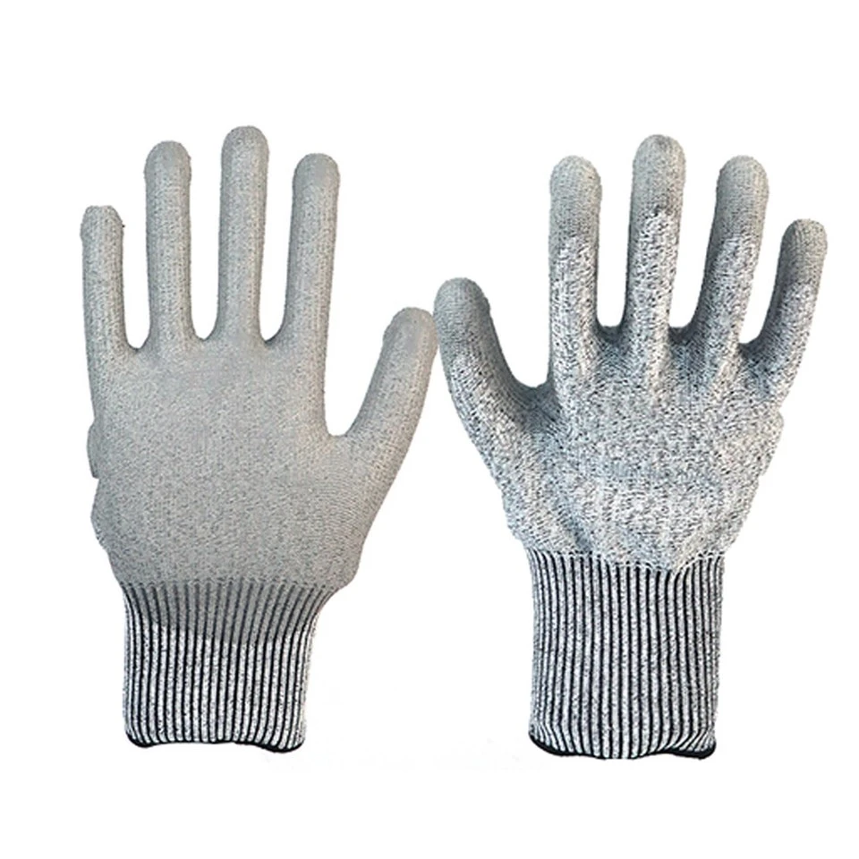 Ordinary Anti-cutting Grey PU Gloves